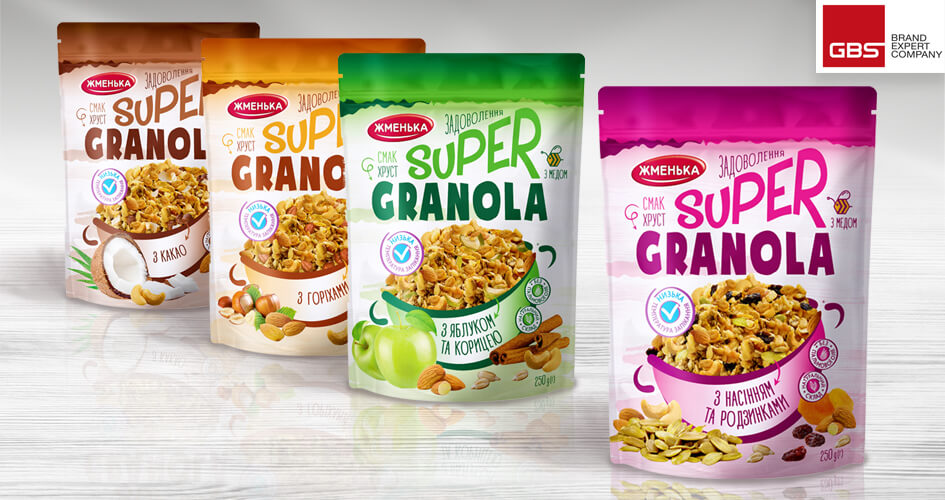 Development of a design concept for granola packaging for TM Zhmenka from GBS Brand Expert Company